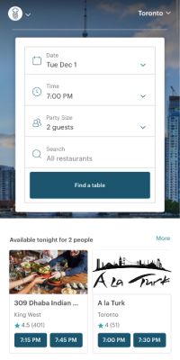 TBDine restaurant reservations