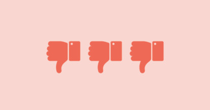 Illustration of 3 thumbs down