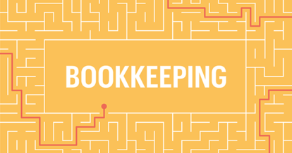 Maze illustration with the word bookkeeping at the centre
