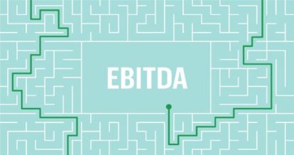 Maze illustration with the word acronym ebitda at the centre