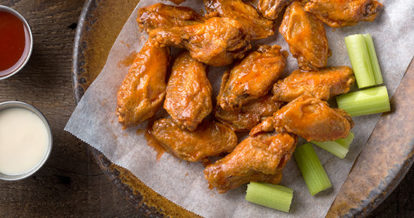 A plate of wings from Crosstown Pub