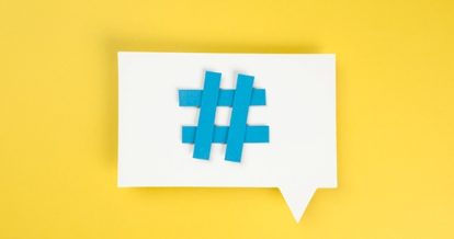 Hashtag in a message bubble