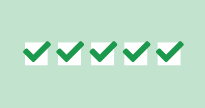 illustration of five checked boxes