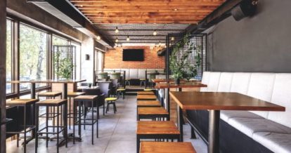 Interior of an empty restaurant