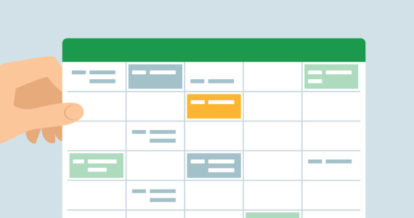 Illustration of hand holding a schedule