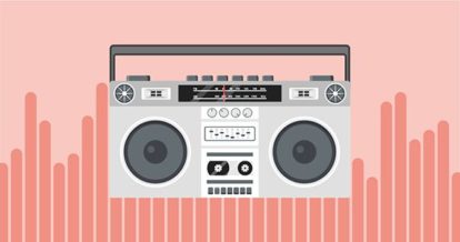 Illustration of a boombox