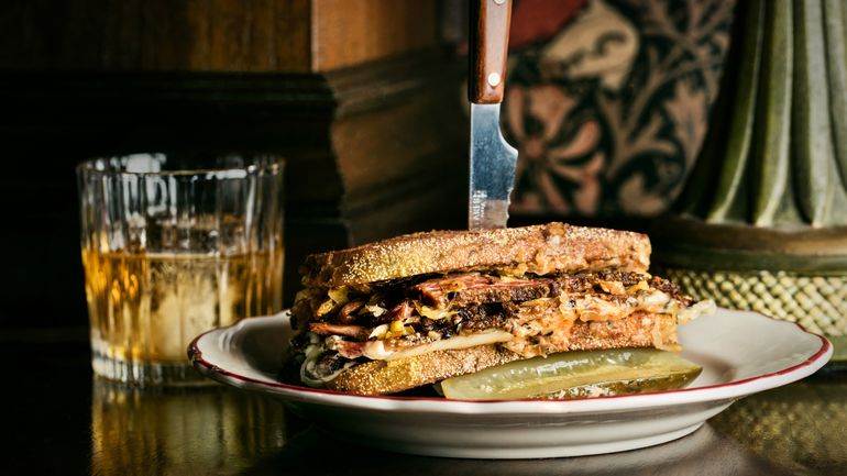 A Reuben sandwich served at Jonah Freedman's restaurant Freedman's in L.A.