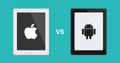 illustration of apple and android tablets