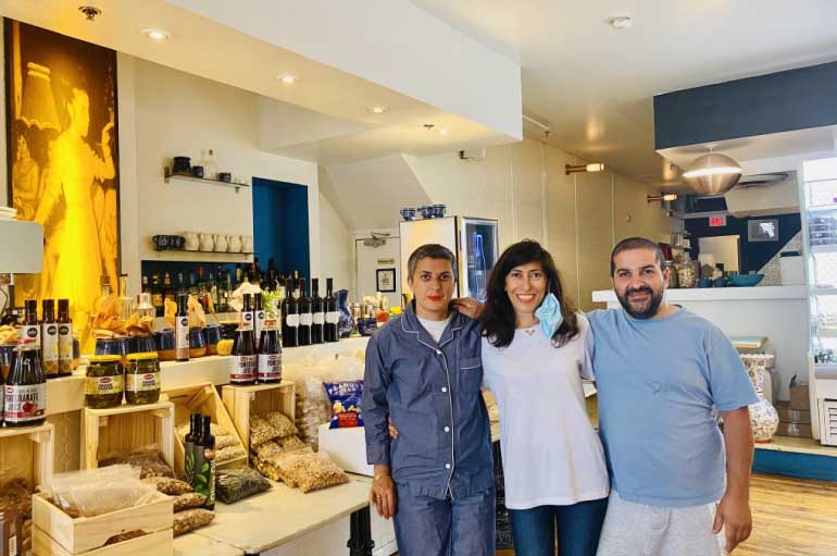 Samira Mohyeddin and the co-owners of Banu in Toronto, Ontario.