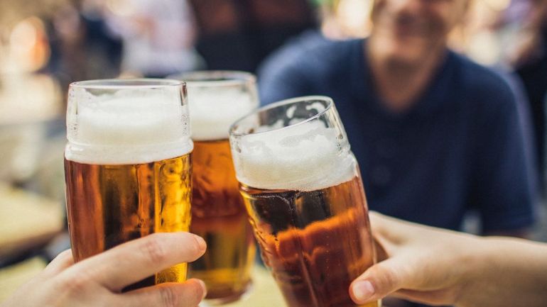 Friends raising their glasses