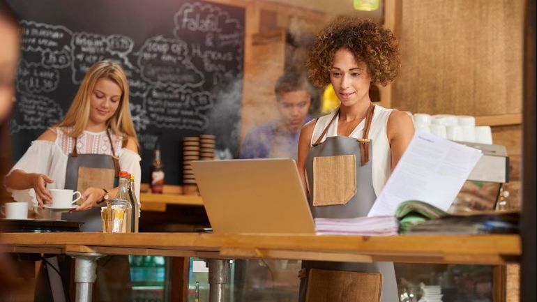 Cafe employees at work