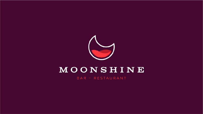 Moonshine bar and restaurant logo
