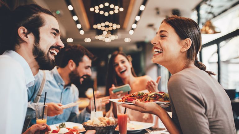 Table of happy diners