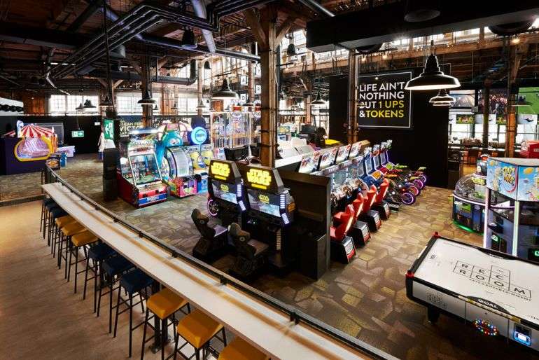 The Rec Room adult arcade is a unique restaurant concept in Toronto
