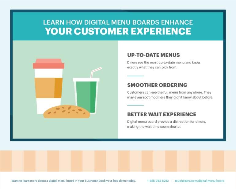 how digital menu boards enhance customer experience infographic