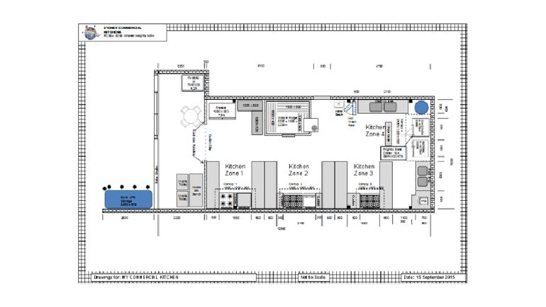 restaurant kitchen layout 3d