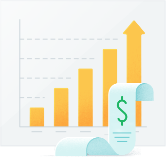 Graph of growing restaurant profits