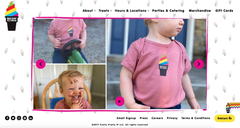 Big Gay Ice Cream website