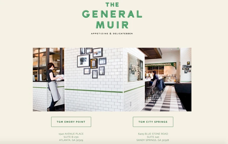 The General Muir restaurant website