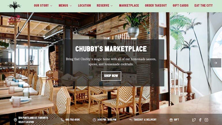 Chubby's Jamaican Kitchen website