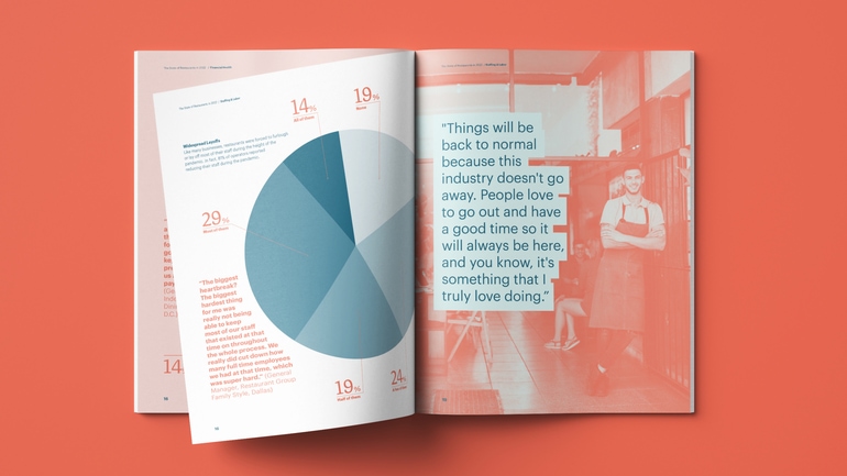 Inside of the 2022 The State of Restaurants Report.