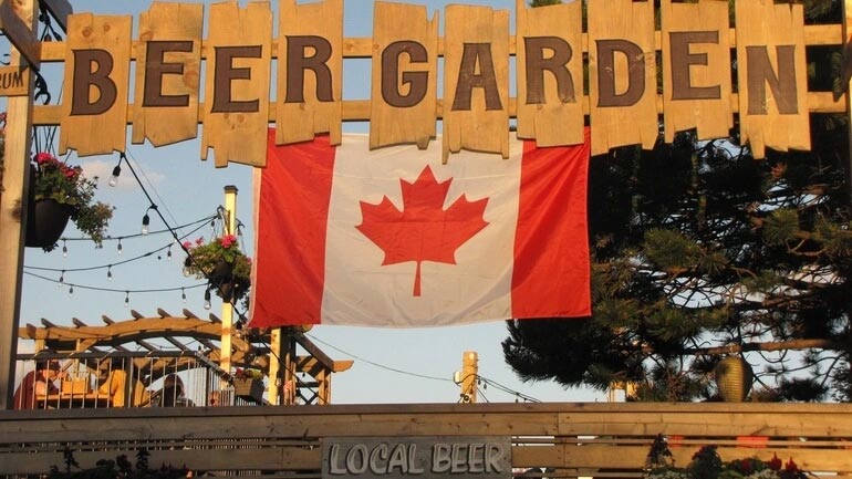 Canada Day beer garden sign