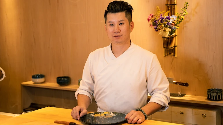 Chef Owner Jay Zheng at Koyo restaurant.