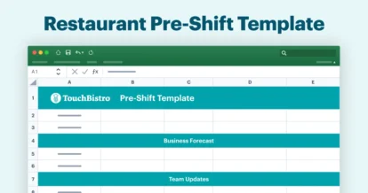 A preview image of a Restaurant Pre-Shift Template.