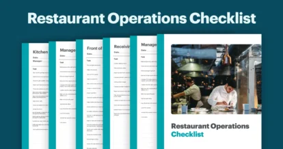 Preview image of the multiple checklists in the restaurant operation checklist guide.