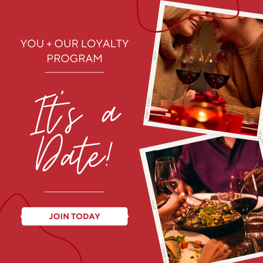 Valentine's Day social media post for loyalty program promotion.