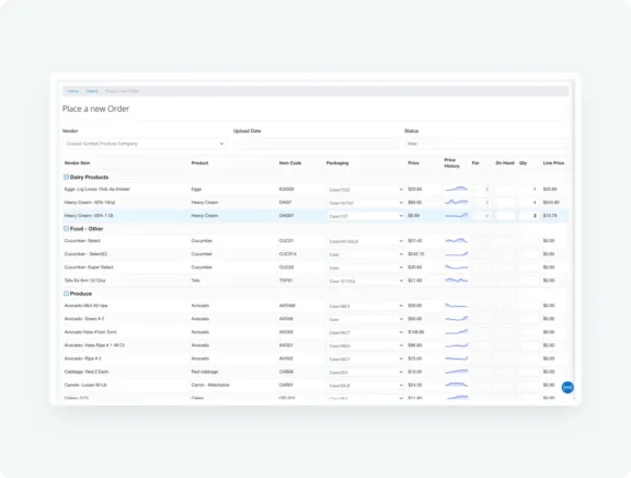 TouchBistro Profit Management UI Screen