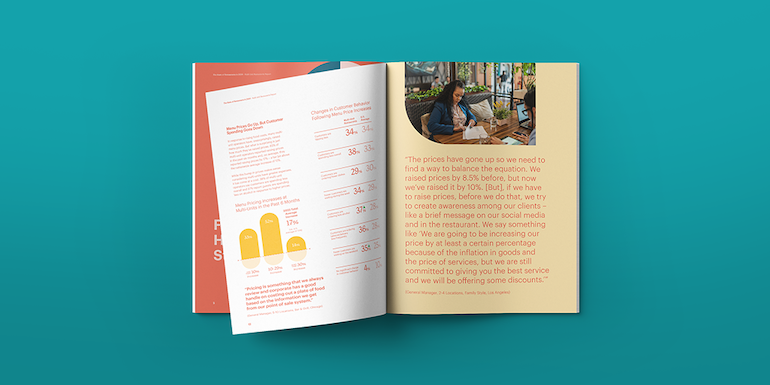 Open pages of the 2024 Multi-Unit Restaurants Report.