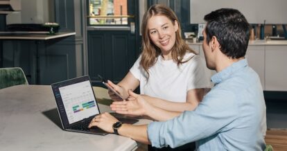 Restaurant staff using TouchBistro's Labor Management software.